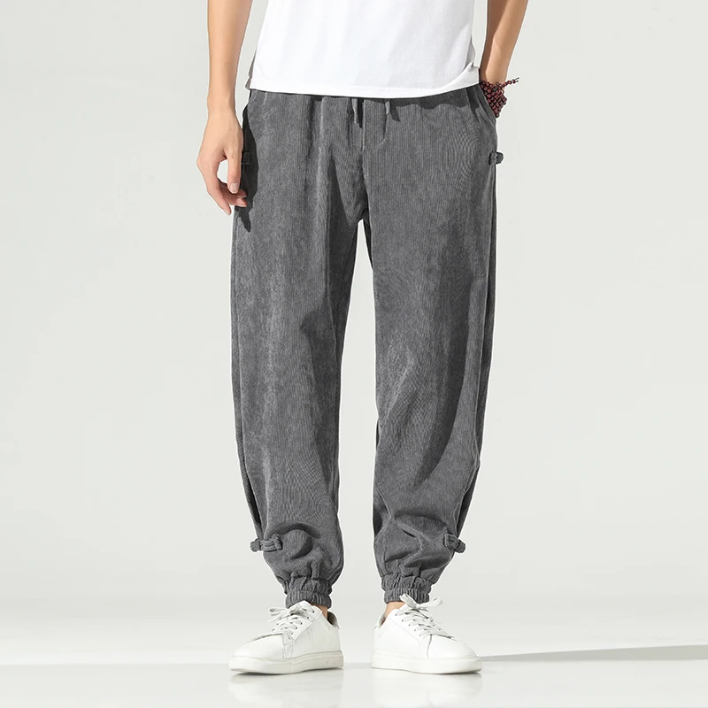 

Streetwear Men’s Harem Pants Oversized Casual Man Trousers 2022 Corduroy Loose Harajuku Style Men Jogger Vintage Sweatpants 5XL
