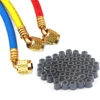 10/200pcs Air Conditioning Charging Hose Valve Gasket Car Manifold Repair Sealing Kit Replacement Rubber Gasket Pad Seal Ring 2