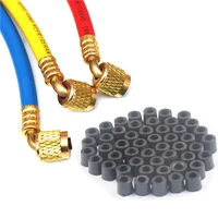 10/200pcs Air Conditioning Charging Hose Valve Gasket Car Manifold Repair Sealing Kit Replacement Rubber Gasket Pad Seal Ring 2