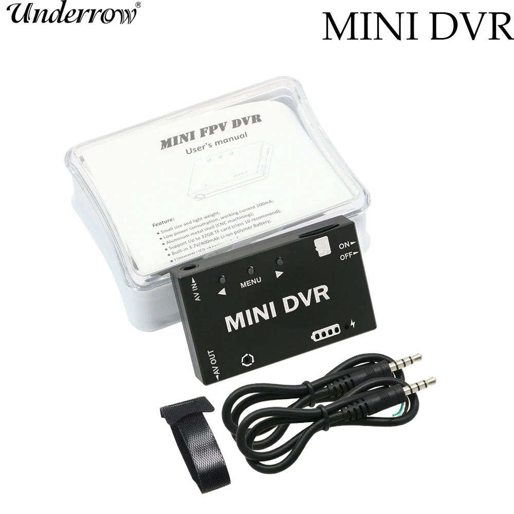 Mini FPV DVR Enregistreur NTSC/PAL Batterie Intégrée pour Drone
