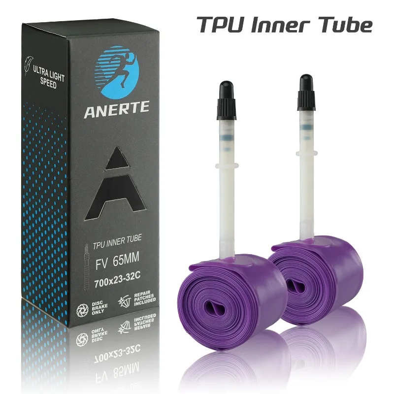 NPY 퍼플 로드 자전거 TPU 이너 튜브 700x23C 25C32C 사이클링 자전거 타이어 카메라 타이어 700C 프렌치 밸브 자전거 액세서리