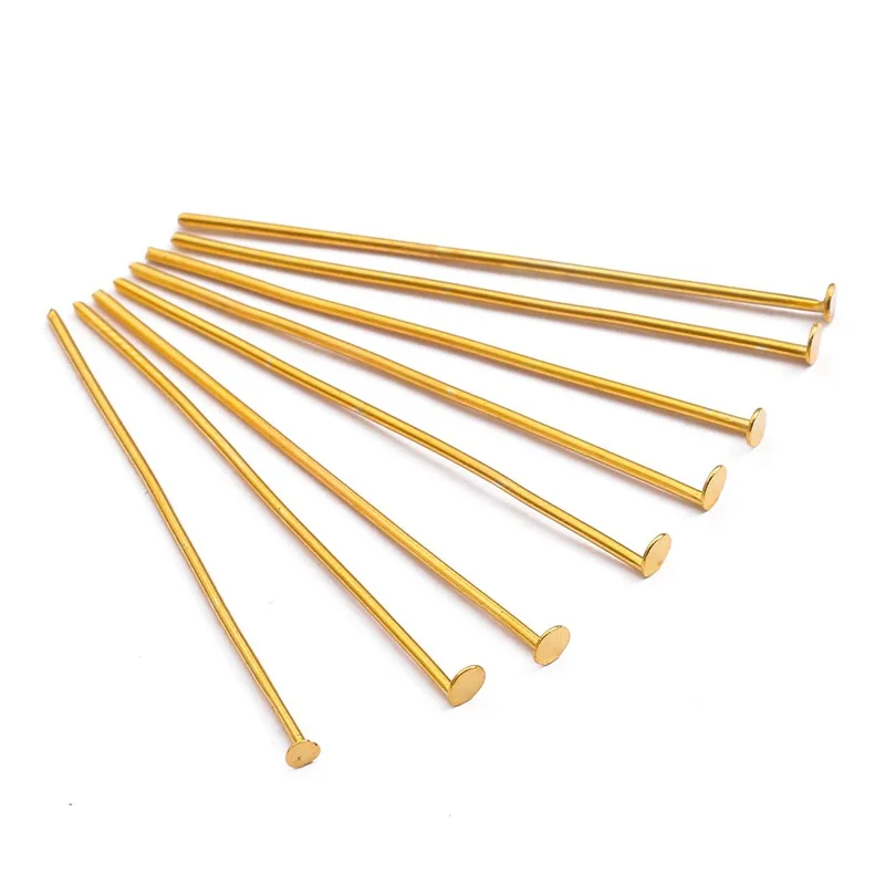 

200pcs/bag DIY 16-50mm Flat Head Pins Handmade For Jewelry Making Jewelry Supplies Findings Headpins