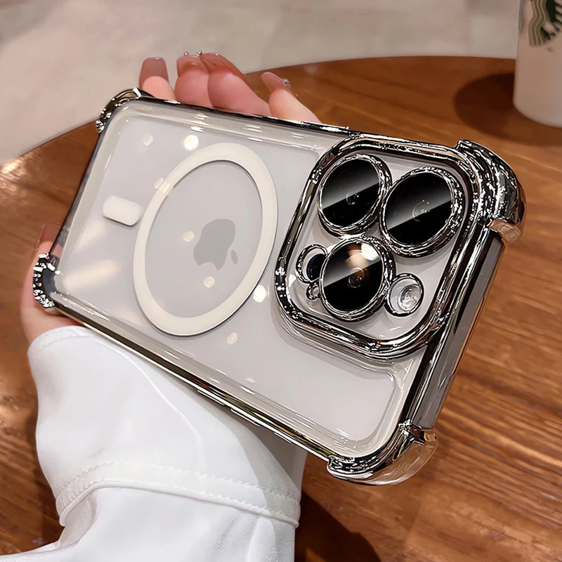 รูปสินค้า เคสกันกระแทกถุงลมนิรภัย iPhone 17/16 Pro Max ชาร์จไร้สาย Magsafe ได้