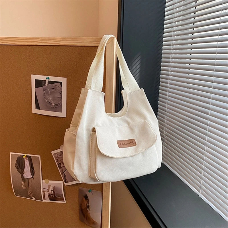 펜던트 겨드랑이 가방 핸드백 대용량 E74B가 포함된 다용도 캔버스 숄더백