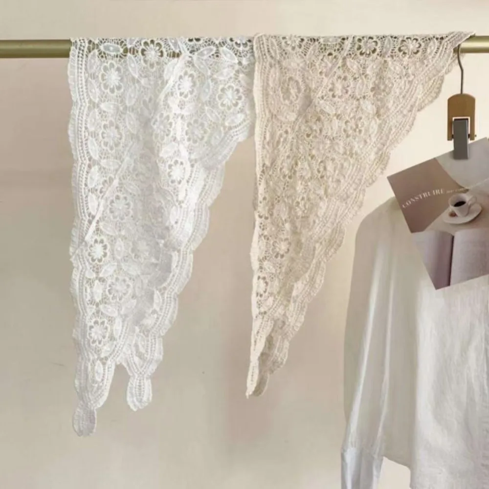 Cotton Lace Trim Mini Skirt Summer Apron Wrap