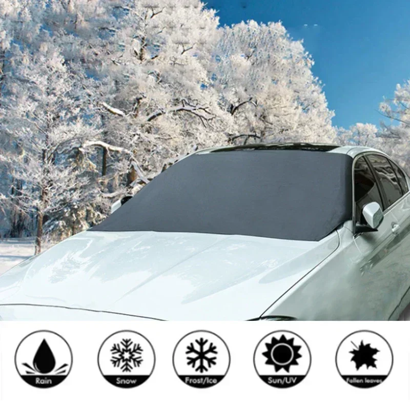 Car Snow Shield Sunshade Cover Car Windshield Snow Sun Shade Waterproof Protector Automobile Magnetic Cover Car Front Windscreen