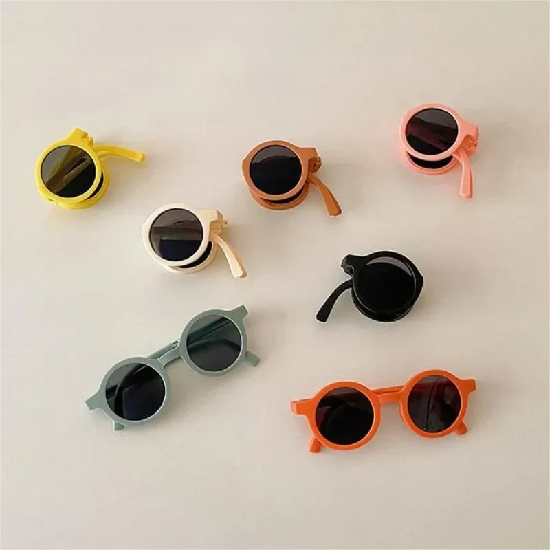 Retro Kids Folding Sunglasses Girls Boys Summer Beach Travel Baby Sun Glasses Accessories Sun Protection Children Shades Eyewear kids sunglasses,children sunglasses