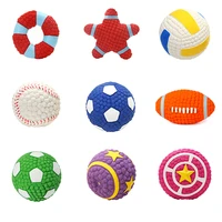 Squeaky Dog Toys Natural Latex Footballs Soft Bouncy Durable For Small Medium Large Dogs Interactive Chew Fetch Play Dog Toy 1