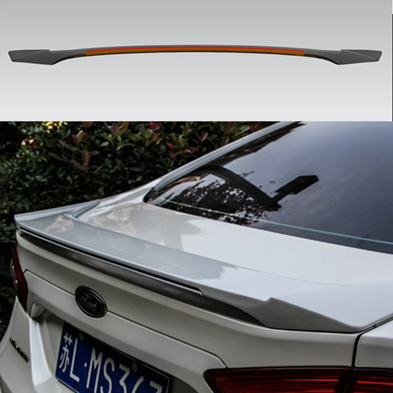 

For Ford Mondeo Fusion Car Decoration 2013 2014 2015 2016 2017 ABS Plastic Paint Painting Color Rear LED Spoiler