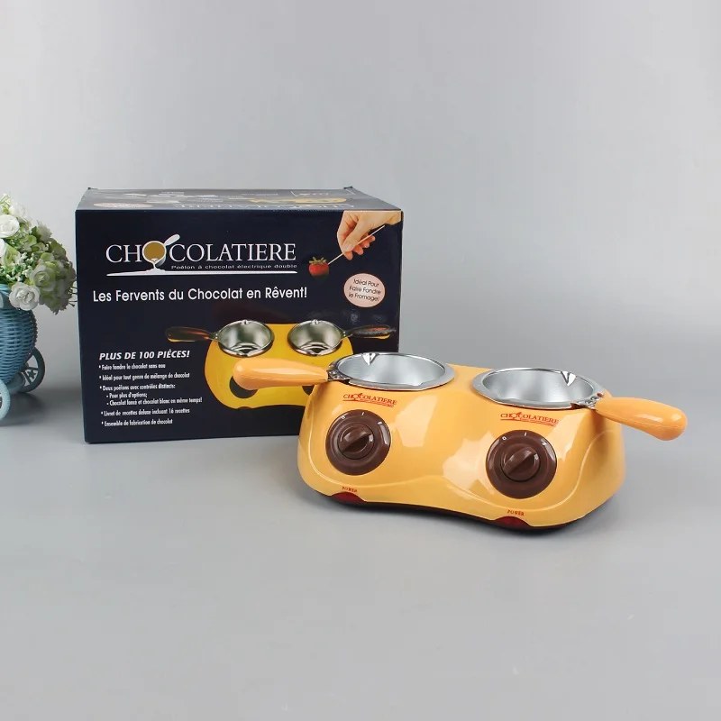 Wax Heater & Chocolate Melter Electric Warming Fondue Set Automatic Temperature Control With Removable Pot-Candy Melting Pot