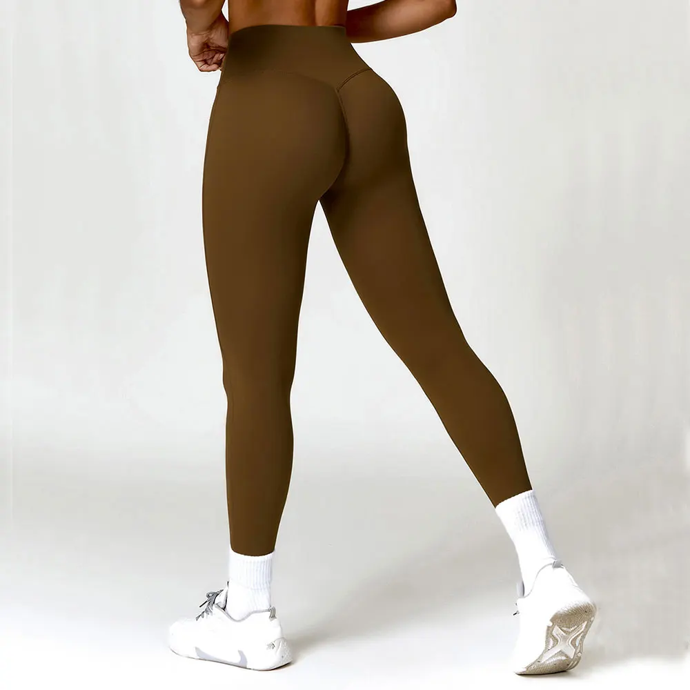 Curvy Seamless Leggings - Brown