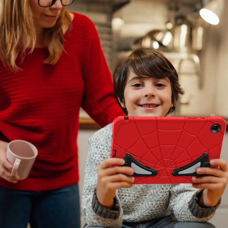 Heavy Duty Super Hero Kids Safe Silicone TPU PC Hard Armor Case For Samsung Tab A9 A8 Plus Tablet Stand Drop Shock Proof