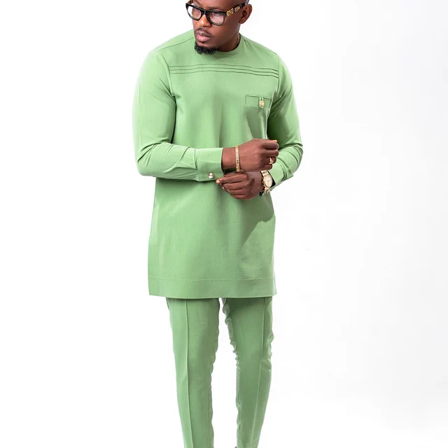 Chinedu Paneled Long Sleeve Shirt and Pant - Image 3