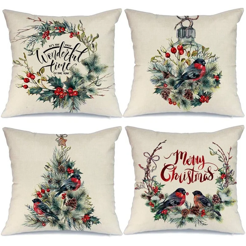 Farmhouse Christmas Pillow Covers For Home Decor Farmhouse Christmas
