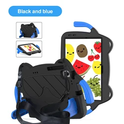 Children's Cartoon Tablet Cover with Dual - Angle Stand - Galaxy Tab A7 Lite (Black)