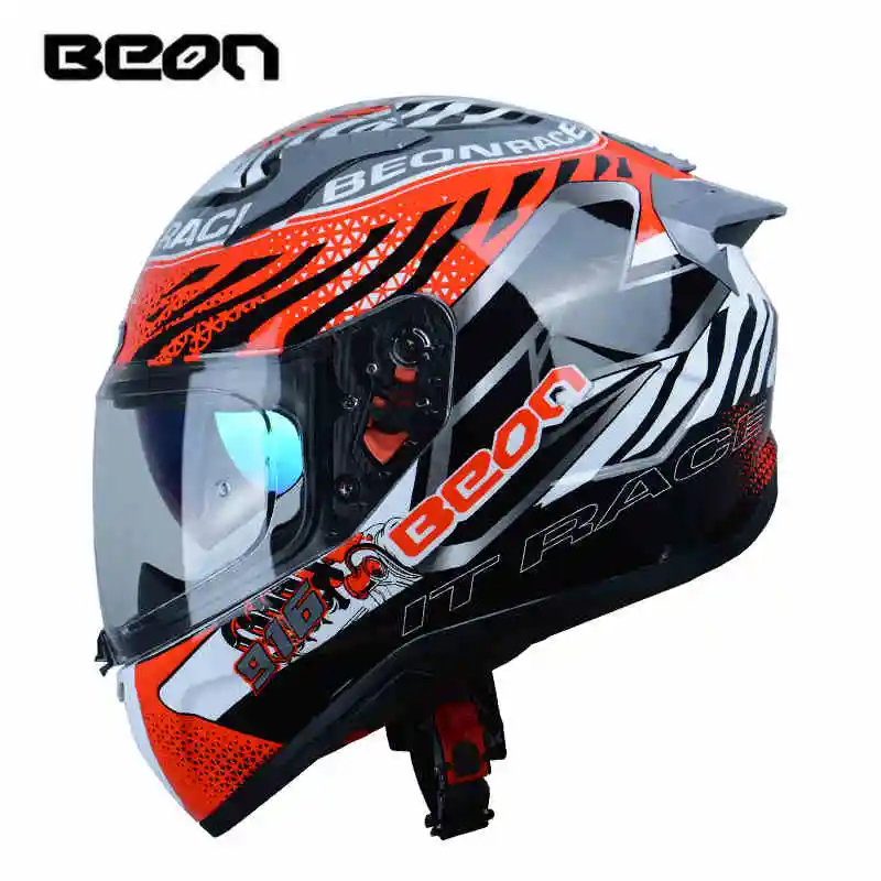 2023 BEON B506 Fiberglass Dual Lens Full Face Helmets for Motorcycle Men  Women Fashion Motorbike Riding Helmets Casco de Moto - AliExpress
