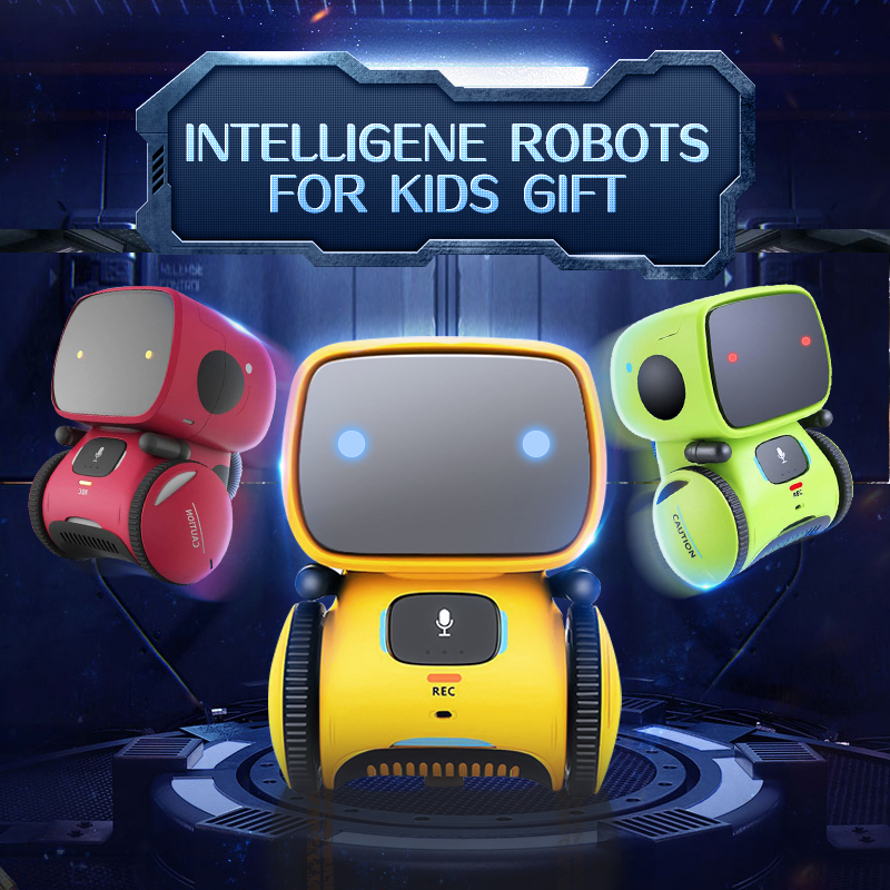 Toy RC Smart AT Robot Intelligent Learning Machine 4 Language Versions Touch Control Toys Interactive Educational Talkking Robot