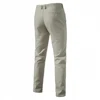 2024 Spring Autumn New Men's Casual Pants Linen Long Pants Breathable Straight Tube Men's Solid Color Versatile Long Pants 2