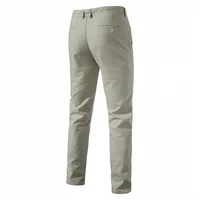 2024 Spring Autumn New Men's Casual Pants Linen Long Pants Breathable Straight Tube Men's Solid Color Versatile Long Pants 2