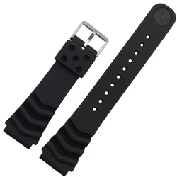 Silicone Sport Waterproof Watch Band, 20mm & 22mm - 22mm (Black)