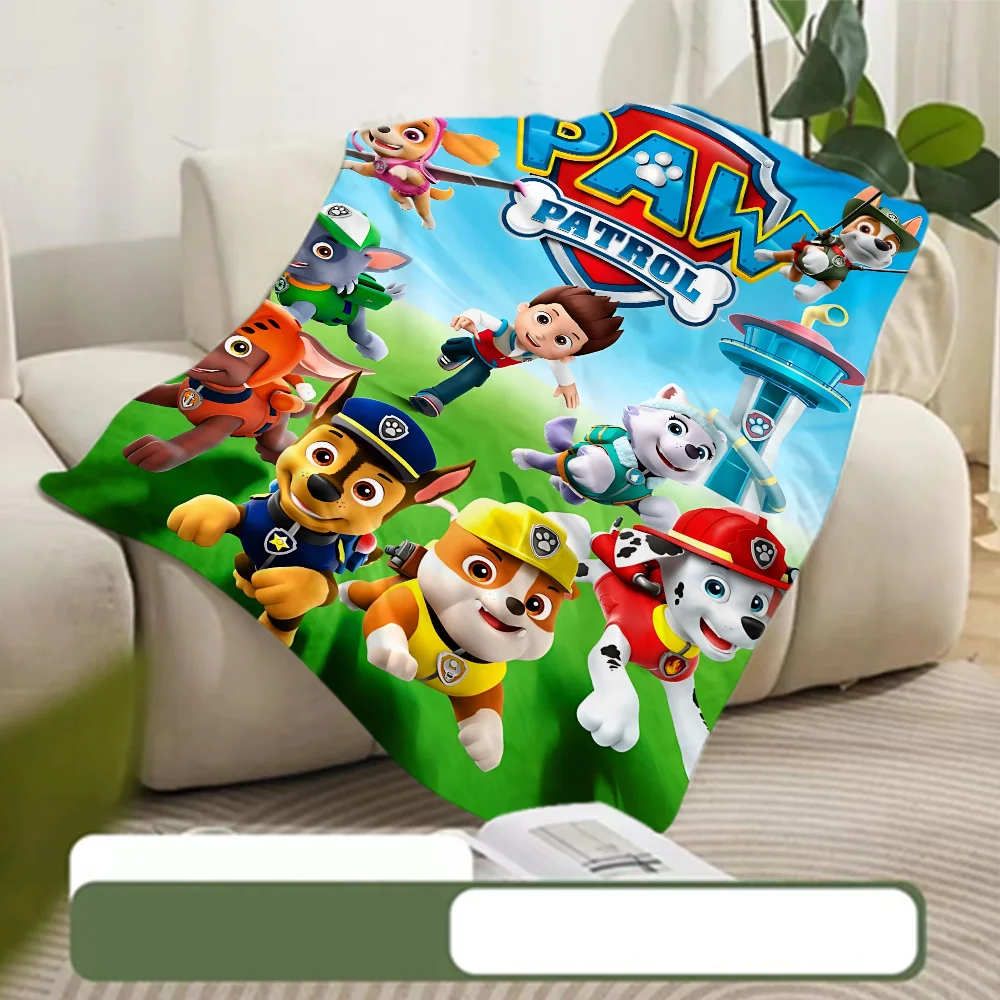 Printed Blanket Picnic Blanket Cartoon Cute P-PatrolS Warm Blanket Soft and Comfortable Cartoon P-PAWS Home Travel Birthday Gift 4