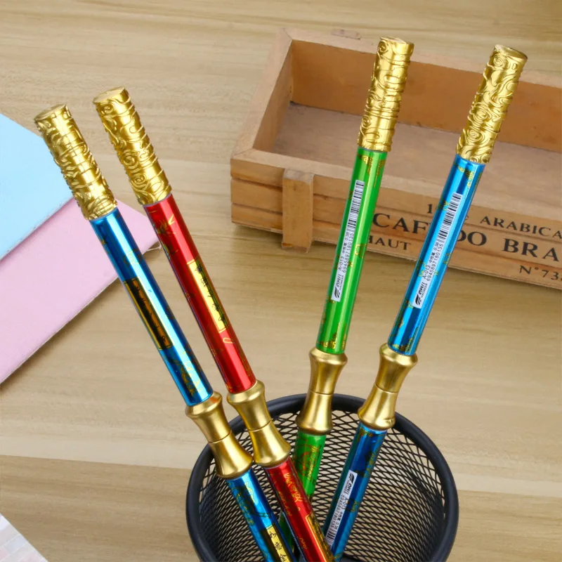 Monkey King Gold Hoop Pen Spinning 1pcs Penspinning Funny Rotring Pennen Nunchaku Style School Gift Stationery Papelaria