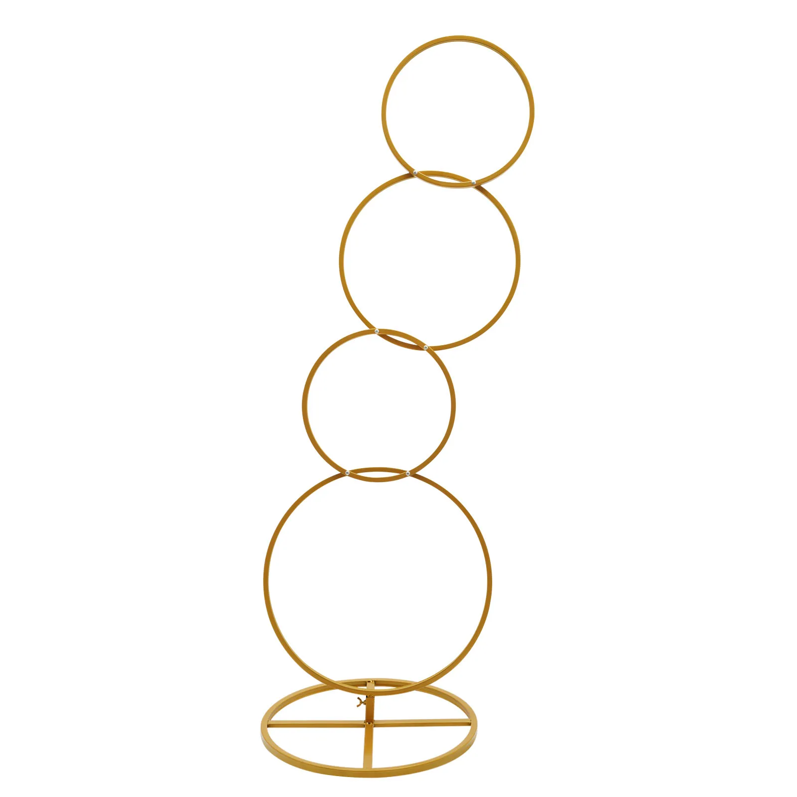 4er-Set goldene Eisen-Kreisrahmen, 13 Röhren, Hochzeits-Blumenständer, modernes Dekor für Zeremonien und Partys – Detail 7