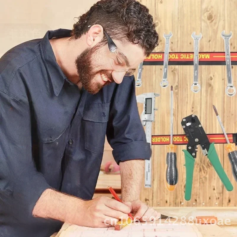 pcs 200/300/460mm 자석 공구 홀더 헤비듀티 자석 공구 바 스트립 랙 렌치 하드웨어 공구 랙 작업장 보관 공구