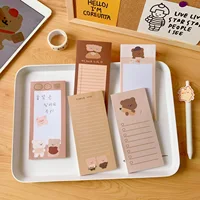 Cookie Scarf Little Bear Long Note Book Cookie Cute Bear Tearable Message Note Memo Book 2