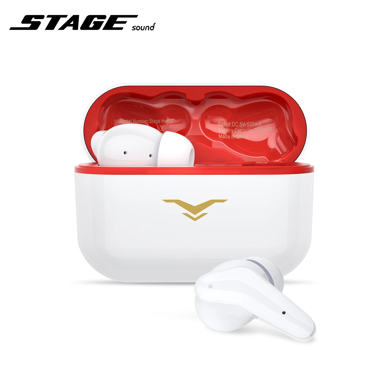 

StageSound Wireless Earbuds Bluetooth 5.1 Headphones with 4 Microphones, Crystal Clear Calls, Ergonomics Design, 24H Playtime