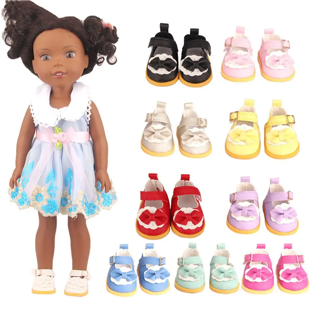 Nministériels d en cuir PU beurre pour mini chaussures pour enfants, accessoires de poupées, bottes de bricolage, jouet pour enfants, 14 po