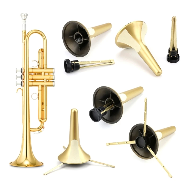 

Portable Trumpet Stand Metal Black 3-Leg Trumpet Stand Detachable Metal Tripod Holder for Trumpet Storage and Drop Shipping