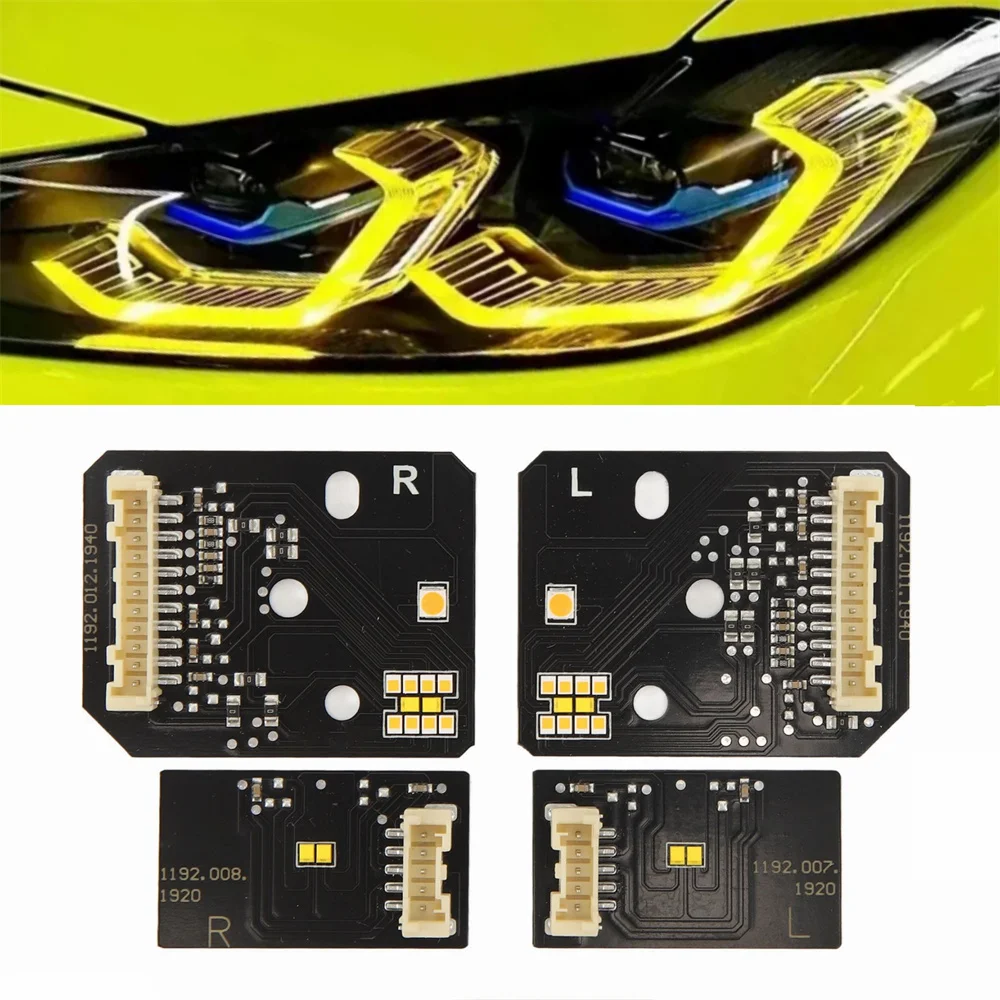 BMW M4.M3LCIヘッドライト用イエローモジュール Amazon | レモンイエロー エンジェルアイ DRLボード 2018年 2019