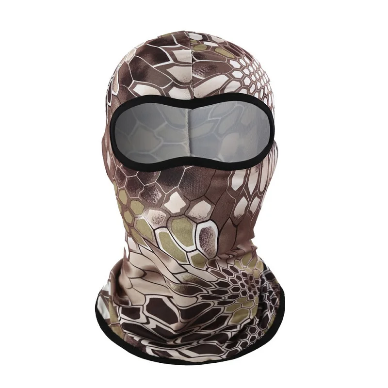 2022 Trendy maschera per cappuccio traspirante Outdoor multiuso Python Lycra cappello antivento ciclismo escursionismo passamontagna a un foro