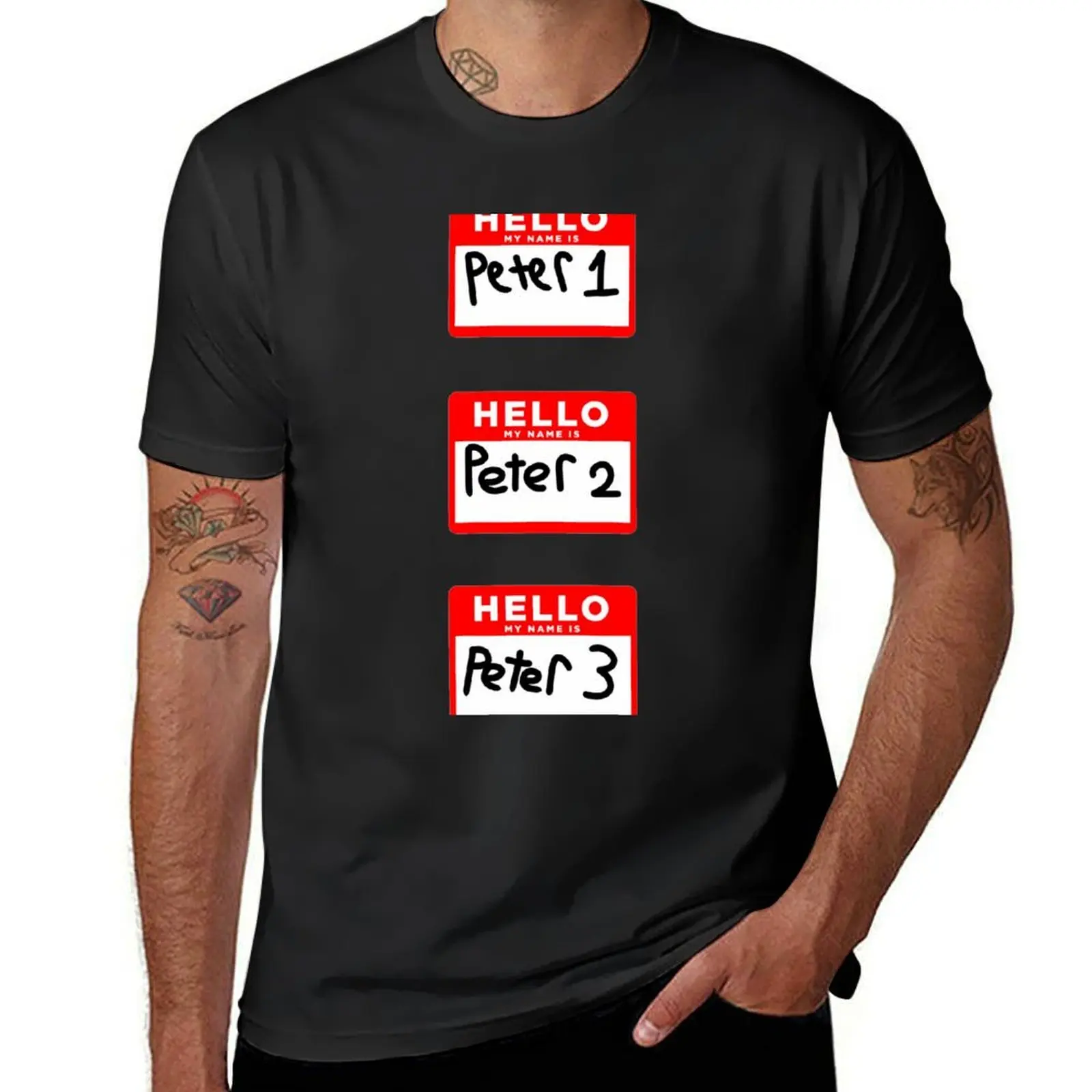 My Name Is Peter (1, 2, 3) T-Shirt Blouse oversized funnys Men's t-shirt