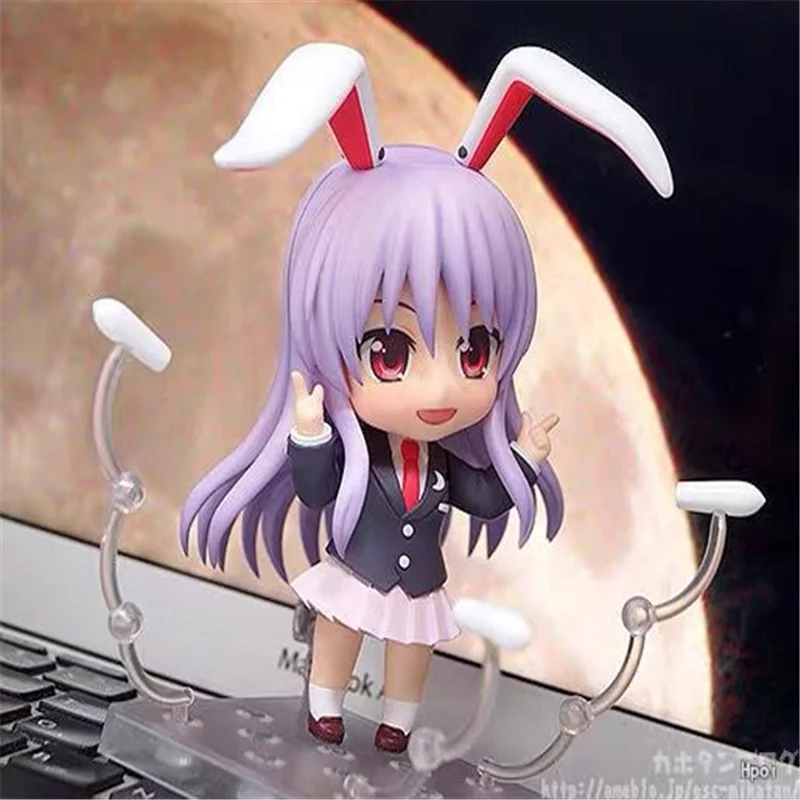 

100% Original: Japan Touhou Project Reisen Udongein Inaba Q version Figma PVC Doll Anime Doll Model Toy Doll Gift