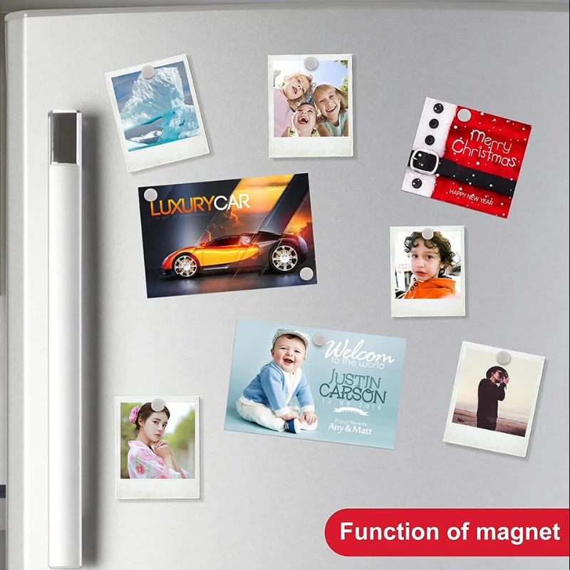 Magnetic Fridge Stickers 10mm NdFeB Magnetic Iron Absorbent Permanent Magnet DIY Round Sheet for Craft and Office