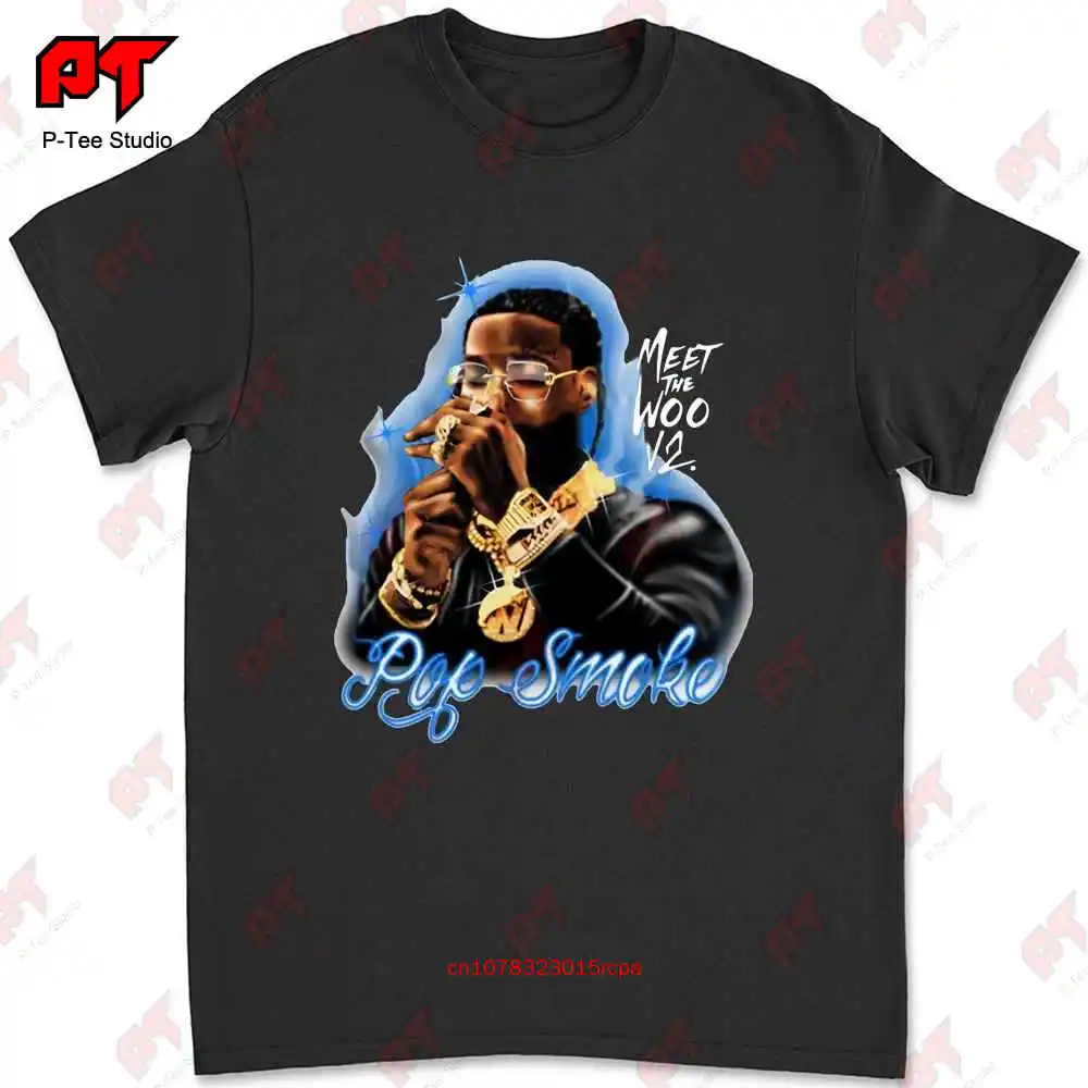 

Футболка Pop Smoke Meet The Woo в стиле хип-хоп со звуком рэп W901