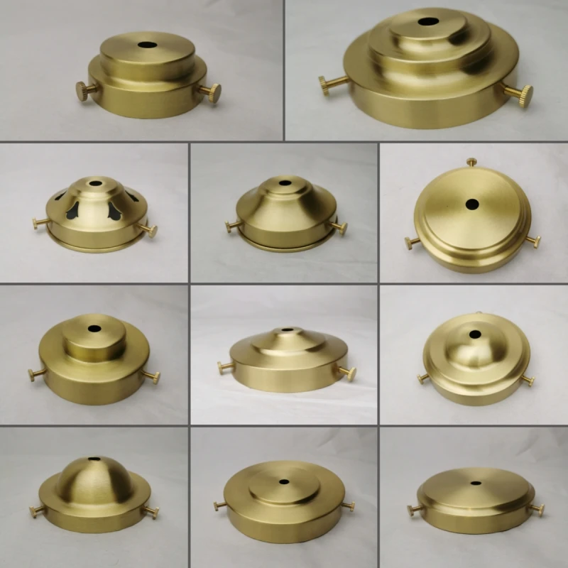 View of Brass-desk-lampshade-claw-polishing-lamp-base-with-3-holes-screws ...