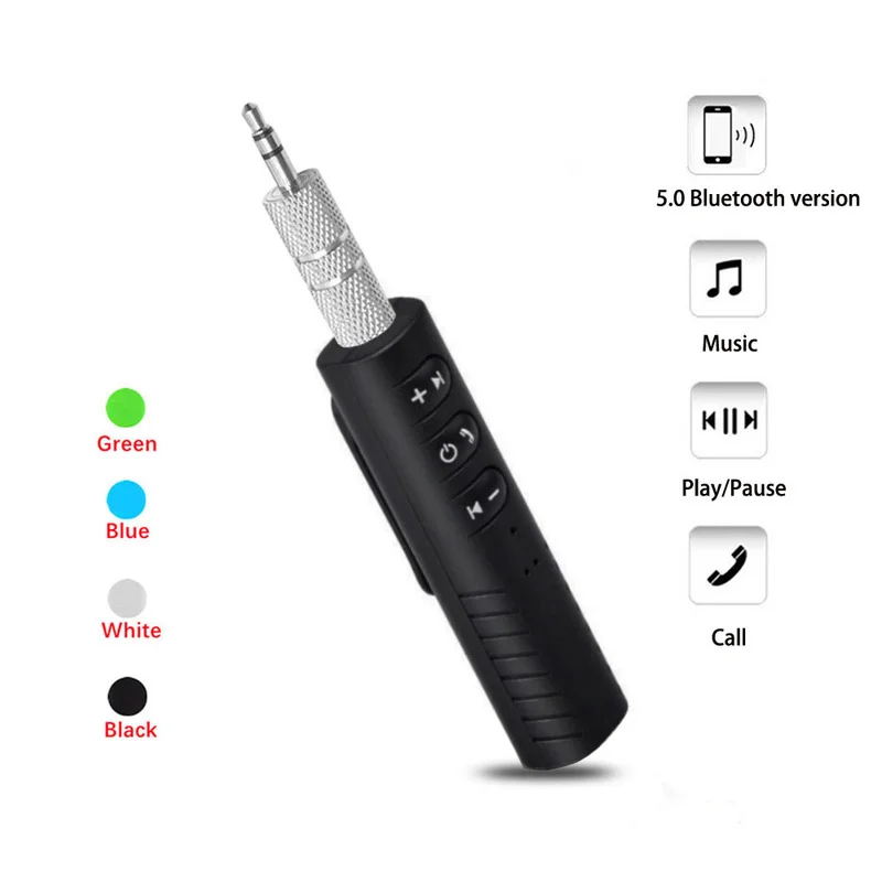 3.5mm Jack Bluetooth-Compatible Audio Receiver AUX Car Wireless Audio Transmitter Mobile Phone BT Speaker Adapter Handsfree