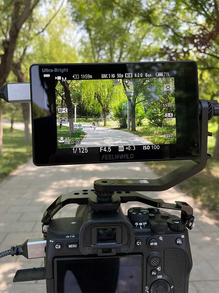 Portable Monitor FEELWORLD LUT5 5-inch 3000nits HDR HDMI LUT 5 4K Touch Photography Field Monitor Waveform Vector Histogram Video Peaking Focus