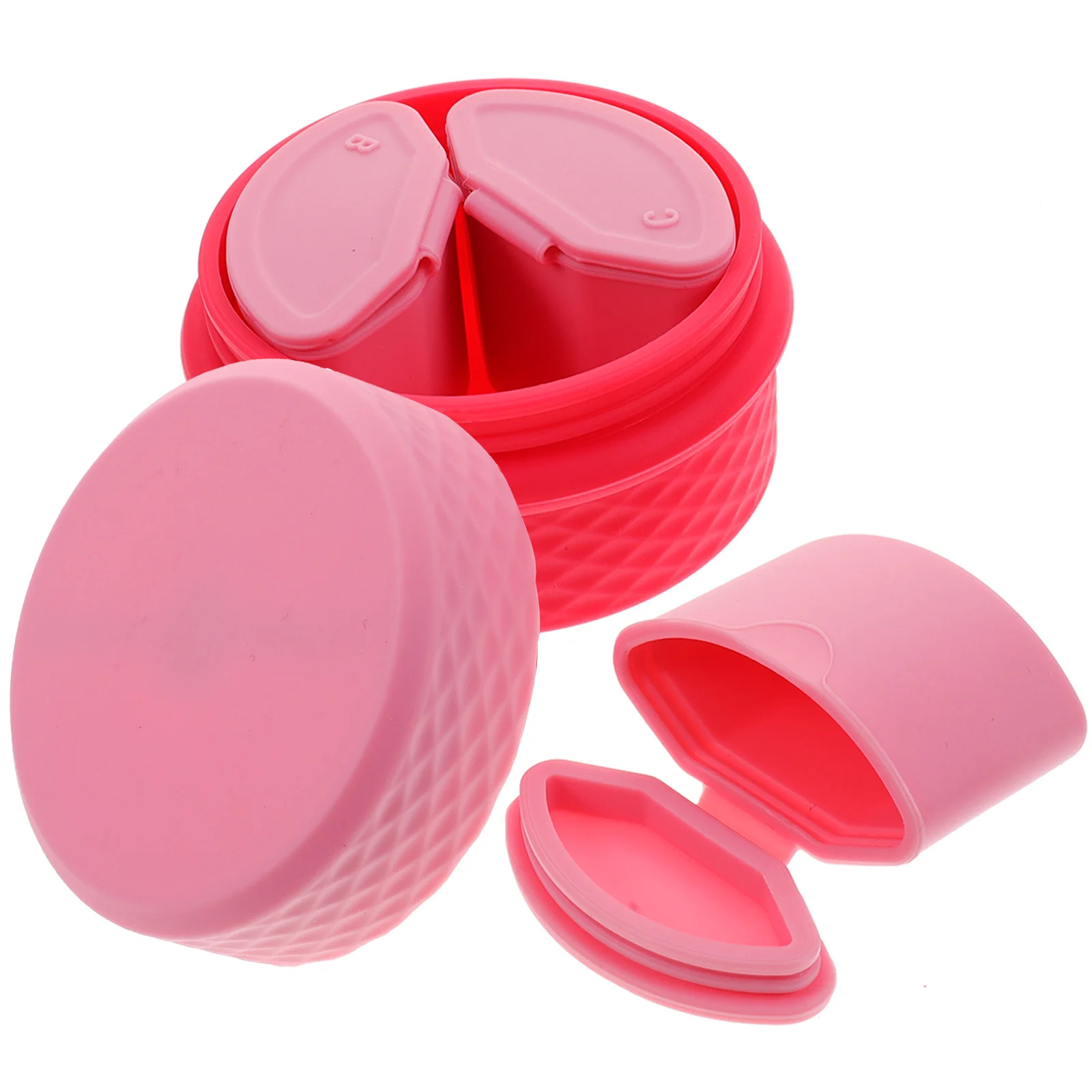 

1 Set Empty Cream Storage Silicone Makeup Containers Empty Silicone Cream Jars with Spoon