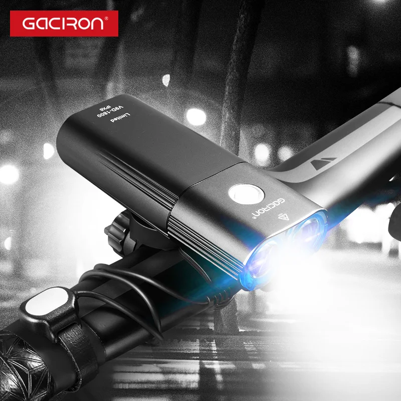Gaciron nieuwste fietsverlichting Helm montage 600 lumen 2 inch Eén