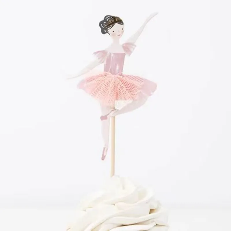12PCS Ballet Dancer Cake Topper Girls Birthday Cake Decoration Ballet Theme Party Decoration Wedding Baby Shower Cake Decor