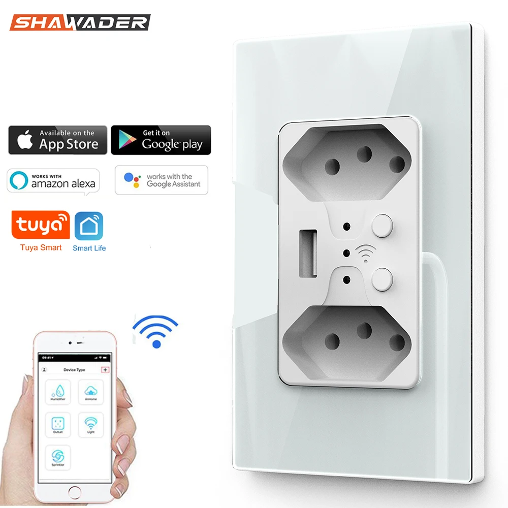 FAN YE Tuya Smart Plug, 10A/16A/20A, WiFi US Socket, Voice Control,  Compatible with Smart Life App & Google Home 20A
