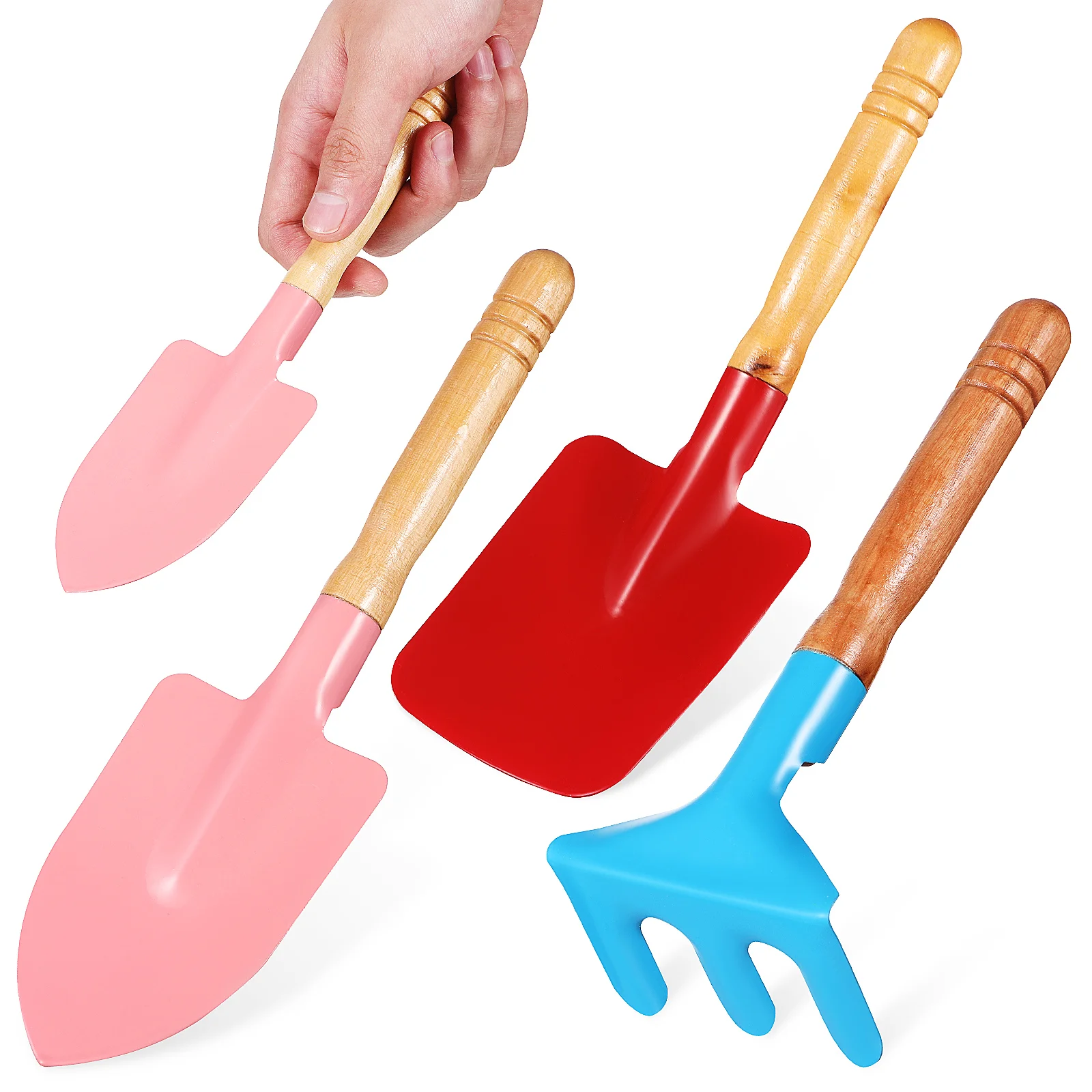 

Scoop Mini Wooden Handle Trowel Rake Garden Tools for Outdoor Gardening Gifts