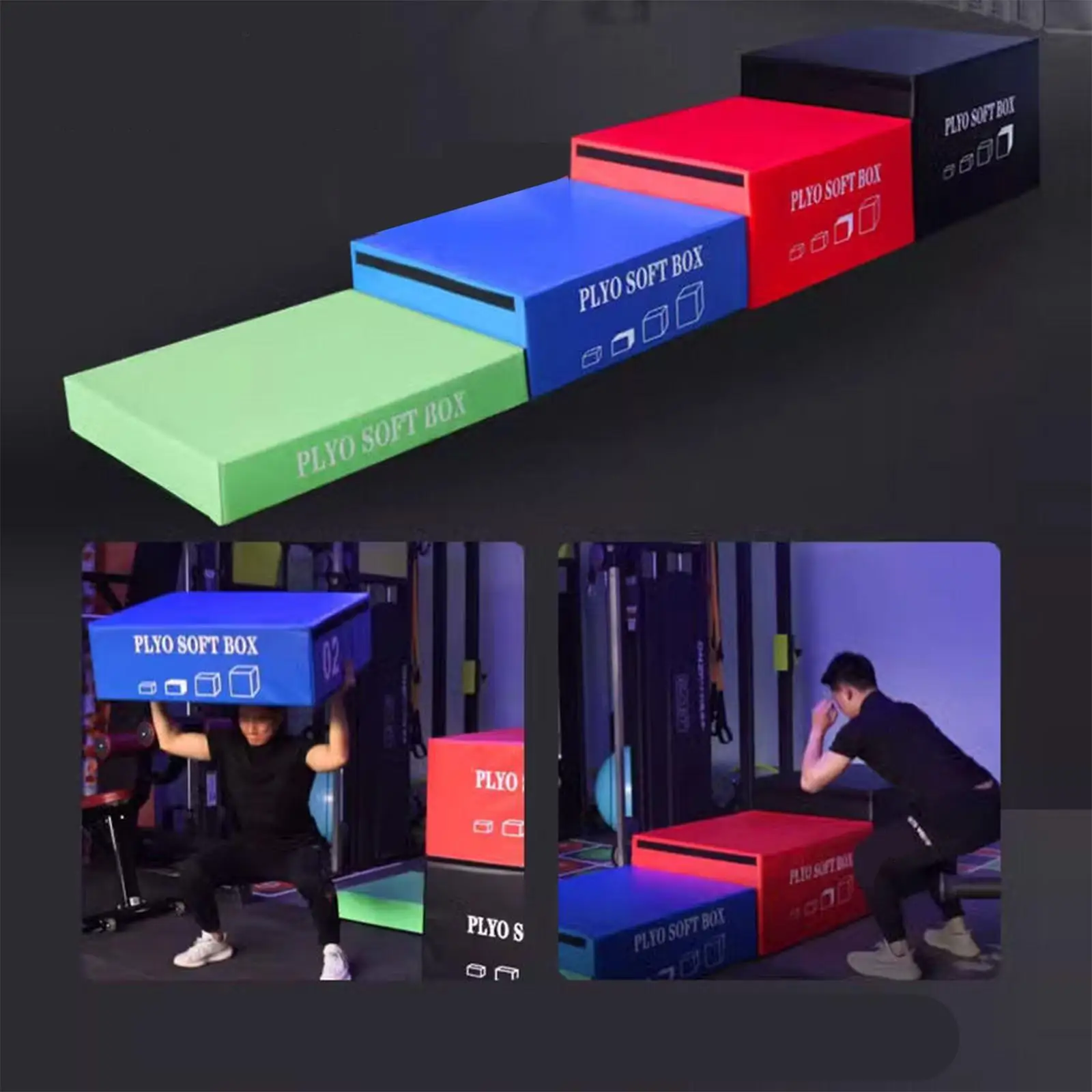 plyometric jump soft box stackable with increased weight for Excerise Training children teenagers gymnastics plyo soft box