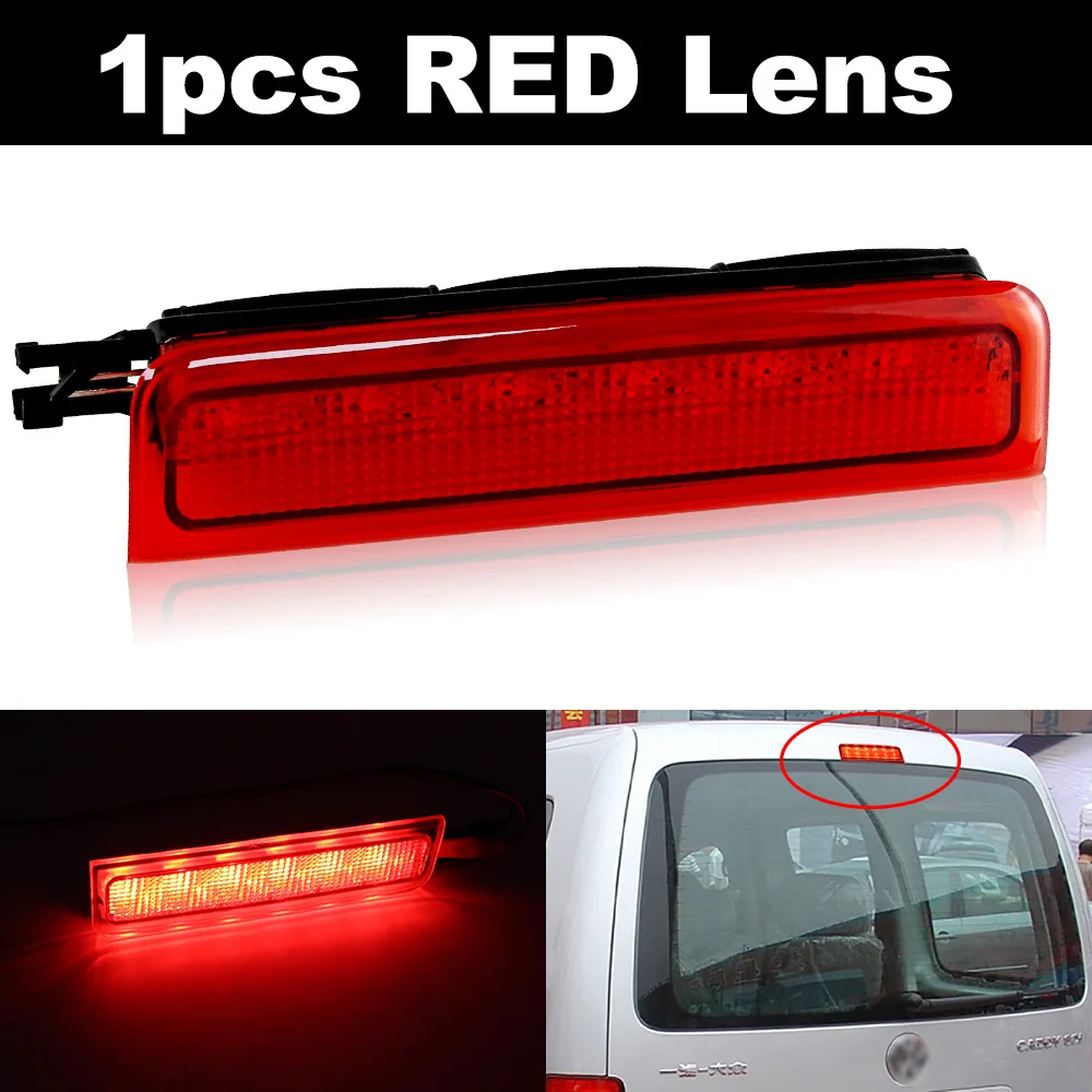 1PCS For Volkswagen VW Caddy 2003-2015 Third 3rd Centre High Level Rear Brake Light 2K0 945 087C Stop Lamp Car LED Light Bulbs
