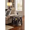Yosemite End Table Rustic Wooden Side Table Industrial Design Solid Wood Cross Braced Utility Table Vintage Style Home Furniture 4