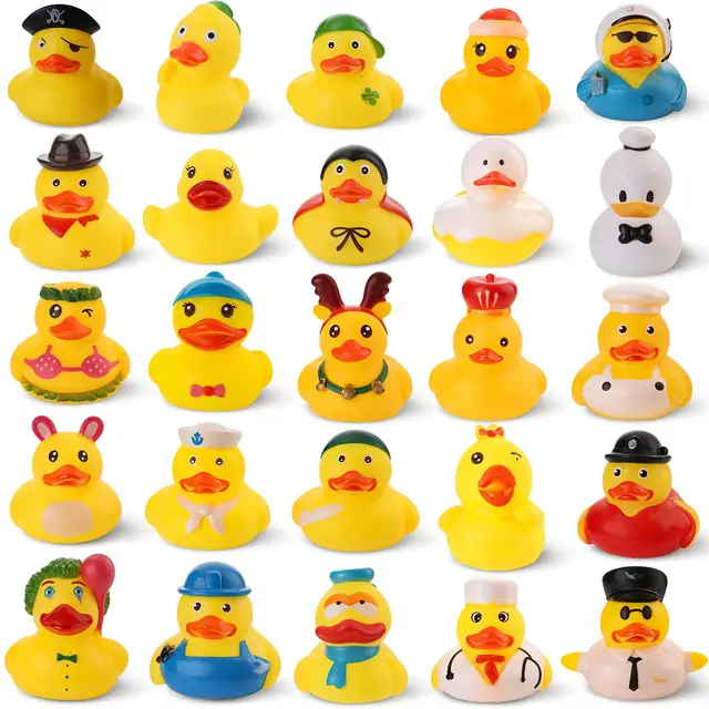 Summer Rubber Ducks for Kids, Assorted Small Rubber Duck in Bulk Mini Rubbers Duckies for Baby Bath & Pool Toys, Cruising 1